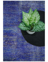 Hand Knotted 8x10 Blue Modern Abstract Silk Bohemian Area Rug