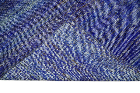 Hand Knotted 8x10 Blue Modern Abstract Silk Bohemian Area Rug