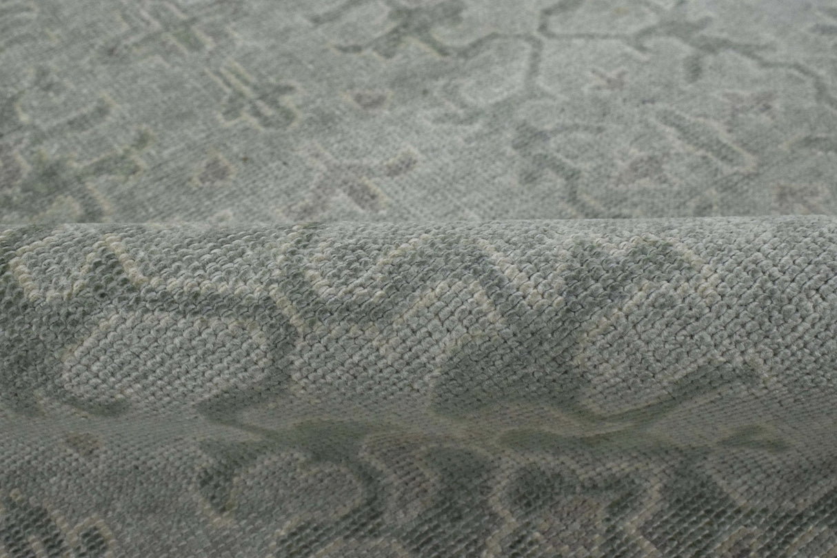 Hand knotted 8x10 Gray Modern Style Wool Area Rug
