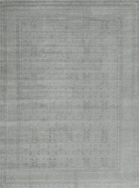 Hand knotted 8x10 Gray Modern Style Wool Area Rug