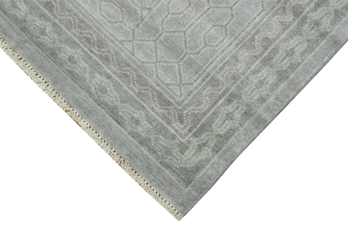 Hand knotted 8x10 Gray Modern Style Wool Area Rug
