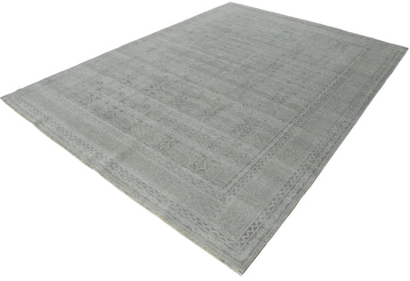Hand knotted 8x10 Gray Modern Style Wool Area Rug