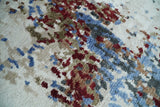 Hand Knotted 8x10 Ivory And Brown Modern Abstract bamboo Silk Area Rug