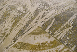 Hand Knotted 8x10 Modern Abstract Beige And Olive Wool Area Rug