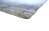 Hand knotted 8x10 Modern Abstract Blue Bamboo Silk Area Rug