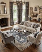 Hand Knotted 8x10 Oriental Oushak Teal and Beige Wool Area Rug