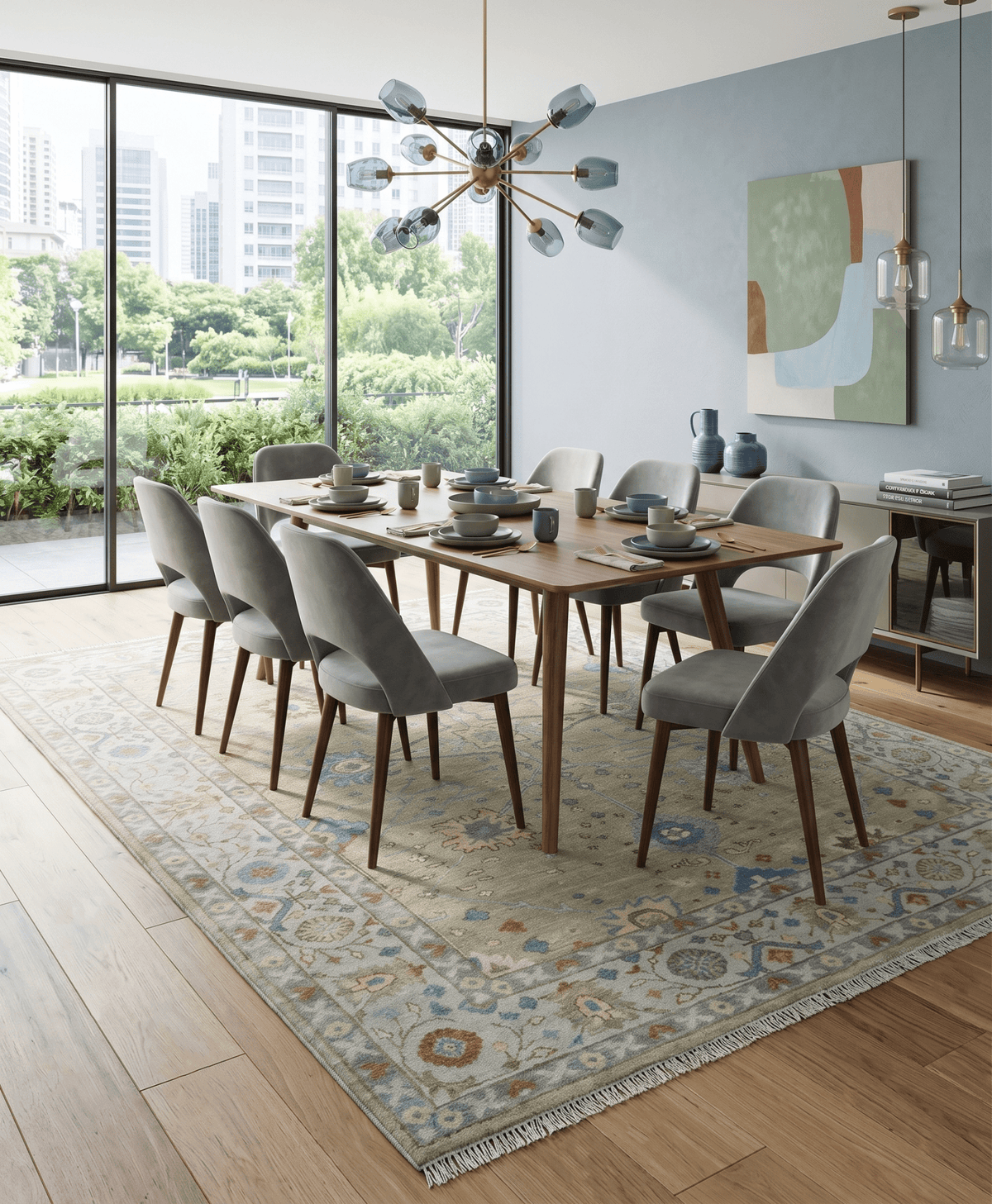 Hand Knotted Beige and Ivory Traditional Floral Wool Area Rug