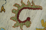 Hand Knotted Beige, Teal and Rust Traditional Oushak Multi size Wool Area Rug
