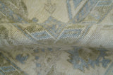 Hand Knotted Beige Traditional Oushak Design 9x12 Wool Rug