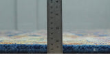 Hand Knotted Blue and Beige Persian Design Wool Rug
