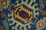 Hand Knotted Blue and Beige Persian Design Wool Rug