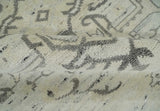 Hand Knotted Earthy Neutral Serapi Wool Rug, Charcoal, Beige and Ivory-Area Rug-Parc Decor