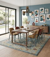 Hand Knotted Gray and Beige Traditional Oushak Wool Area Rug