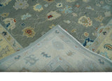 Hand knotted Gray and Beige Traditional Oushak Wool Area Rug