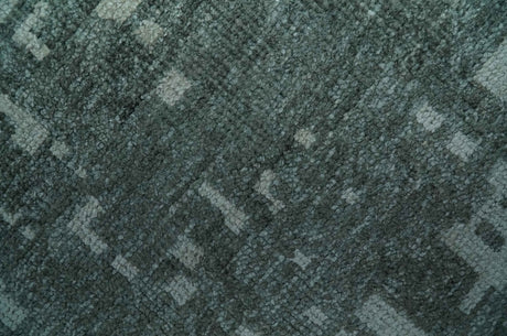 Hand Knotted Gray and Silver 5x8 Modern Abstract Contemporary Recycled Silk Rug