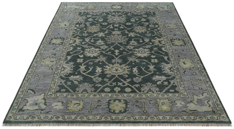 Hand Knotted Gray and Silver Traditional Antique Wool Area Rug, Living Room and Bedroom Rug