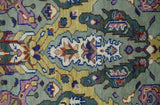 Hand knotted Green And Pink Traditional large design Custom Made wool Area Rug