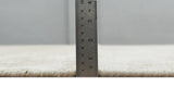 Hand Knotted Ivory and Beige Modern Contemporary Recycled Silk Area Rug