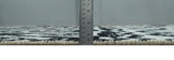 Hand Knotted Ivory and Black Modern Contemporary Recycled Silk Area Rug