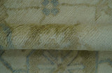 Hand Knotted Ivory And Blue Traditional Oushak Design 8x10 Wool Area Rug
