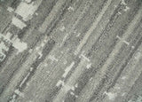 Hand Knotted Ivory and Charcoal Traditional Abstract Natural Wool Custom Made Area Rug, Kids, Living Room and Bedroom Rug