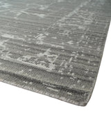 Hand Knotted Ivory and Charcoal Traditional Abstract Natural Wool Custom Made Area Rug, Kids, Living Room and Bedroom Rug