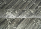 Hand Knotted Ivory and Charcoal Traditional Abstract Natural Wool Custom Made Area Rug, Kids, Living Room and Bedroom Rug