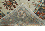 Hand Knotted Ivory and Charcoal Traditional Oriental Oushak Multi size Wool Area Rug
