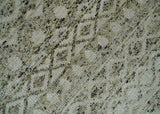Hand Knotted Ivory, Beige and Brown Modern Contemporary Southwestern Tribal Trellis Recycled Silk Area Rug