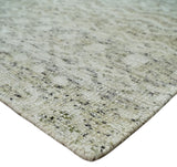 Hand Knotted Ivory, Beige and Brown Modern Contemporary Southwestern Tribal Trellis Recycled Silk Area Rug