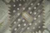 Hand Knotted Ivory, Charcoal and Beige Traditional Floral Multi Size Wool Area Rug