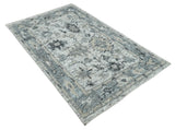 Hand Knotted Ivory, Silver and Beige Traditional Blended Wool Multi Size Rug