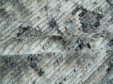 Hand Knotted Ivory, Silver and Beige Traditional Blended Wool Multi Size Rug