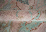 Hand Knotted Light Pink Oriental Oushak Multi Size Traditional Wool Area Rug, Living Room and Bedroom Rug
