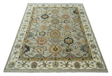 Hand Knotted Mustard and Ivory Traditional Oriental Oushak Custom Made Wool area Rug