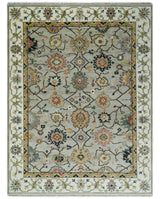 Hand Knotted Mustard and Ivory Traditional Oriental Oushak Custom Made Wool area Rug