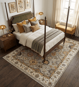 Hand Knotted Mustard and Ivory Traditional Oriental Oushak Custom Made Wool area Rug