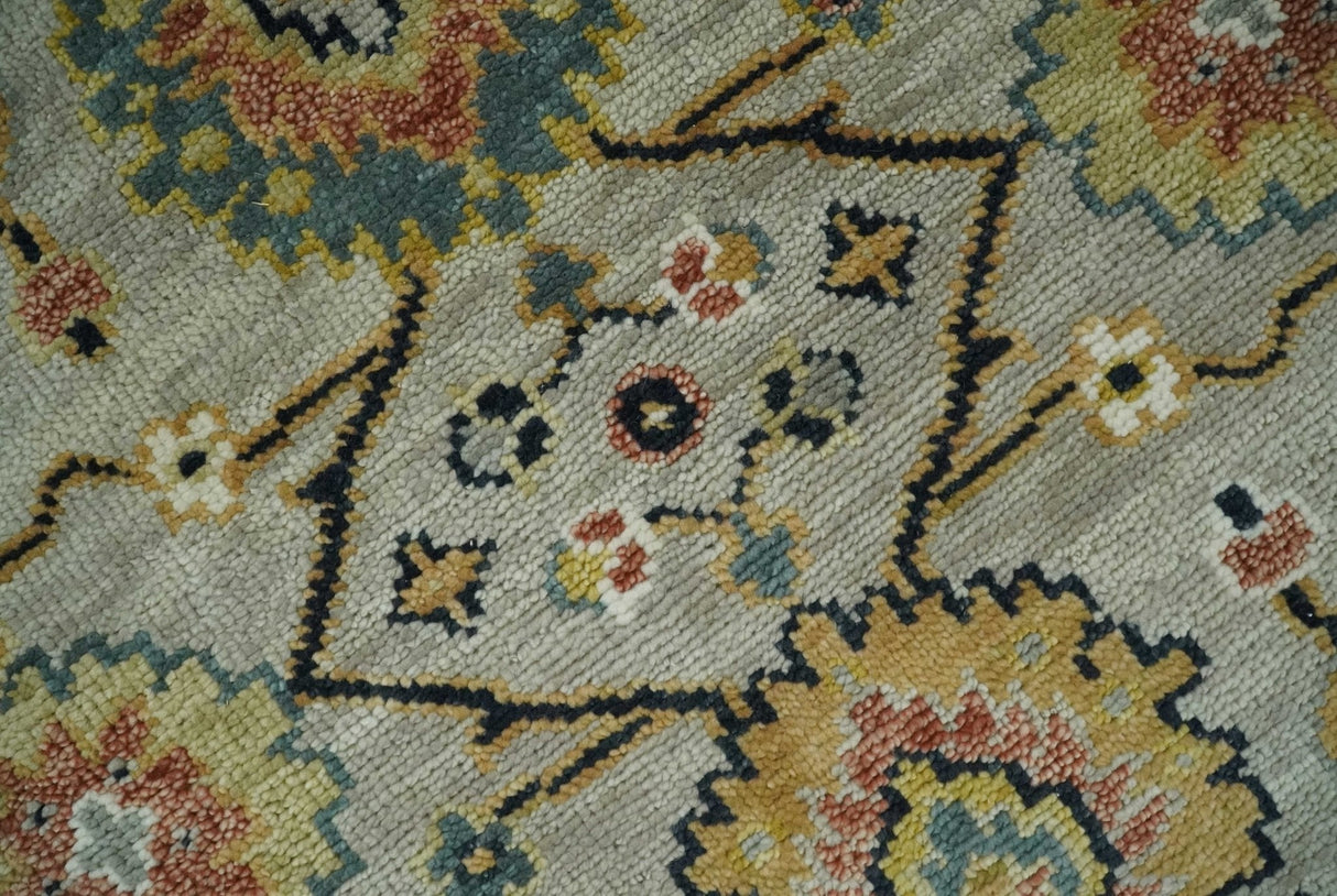 Hand Knotted Mustard and Ivory Traditional Oriental Oushak Custom Made Wool area Rug