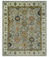 Hand Knotted Mustard and Ivory Traditional Oriental Oushak Custom Made Wool area Rug