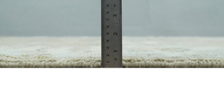 Hand Knotted Olive and Beige Traditional Oushak Multi Size Wool Area Rug