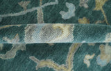 Hand Knotted Oriental Oushak Teal and Beige Multi Size Wool Area Rug