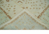 Hand Knotted Oushak 8x10 Beige and Brown Traditional Persian Wool Area Rug | AC32810