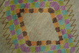Hand Knotted Peach and Beige Traditional Southwestern Multi Size wool area rug
