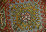 Hand Knotted Rust and Beige Oriental Traditional Multi Size Wool Area Rug, Living Room and Bedroom Rug