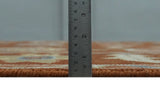 Hand Knotted Rust and Beige Traditional Oushak Wool Area Rug