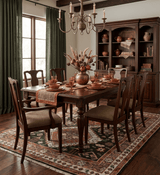 Hand Knotted Rust and Black Traditional Multi Size Wool Area Rug