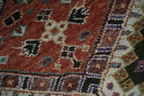 Hand Knotted Rust and Black Traditional Multi Size Wool Area Rug