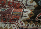 Hand Knotted Rust and Black Traditional Multi Size Wool Area Rug