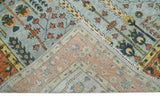 Hand Knotted Rust and Blue Traditional Turkish Tree of Life Multi Size Wool Rug