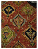Hand Knotted Rust and Brown Antique Traditional Multi size wool Area Rug